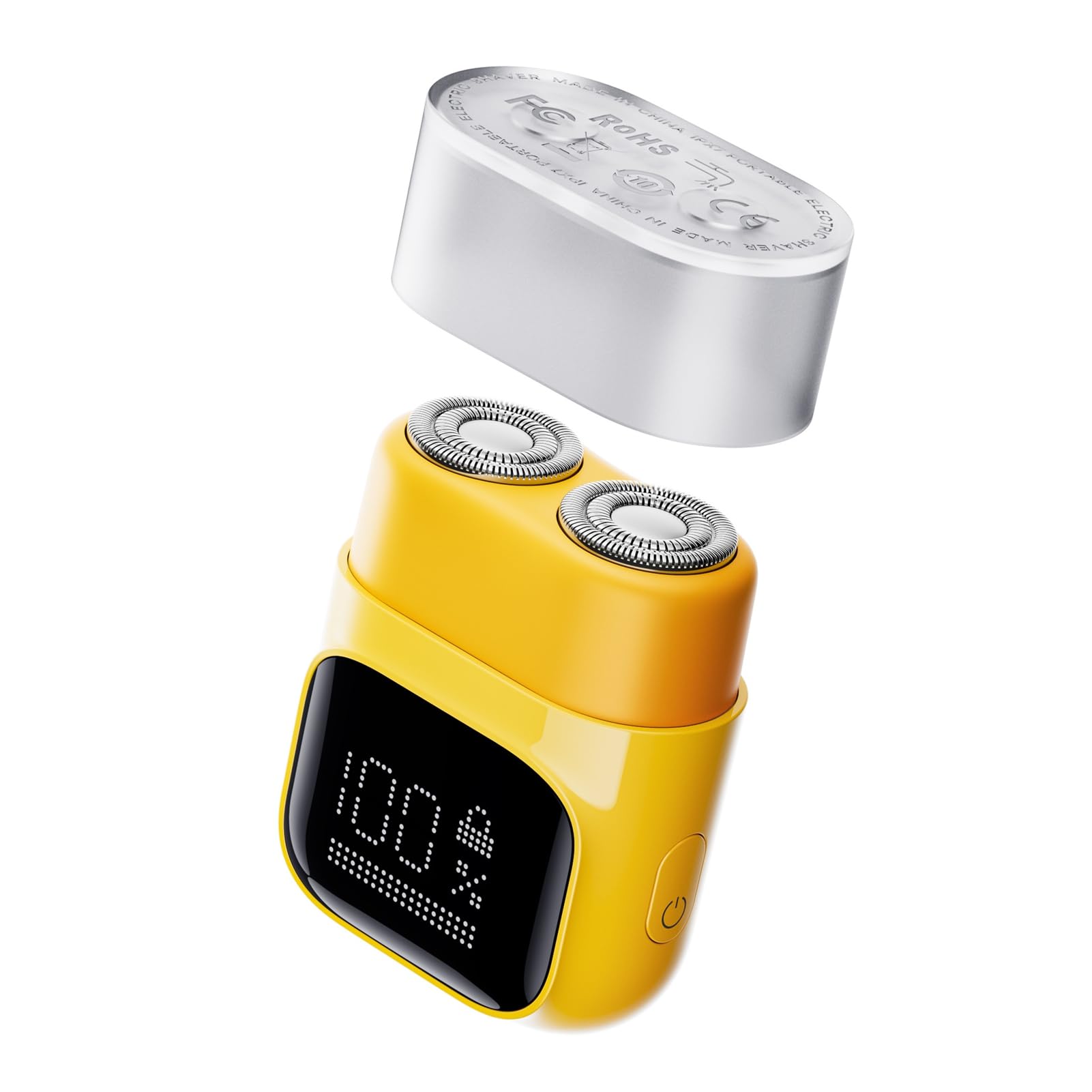 Sxhlseller Regolabarba Elettrico, Rasoio Impermeabile per Barba e Baffi con Display LCD, Kit Ricaricabile per Toelettatura da Uomo con Lavaggio Completo del Corpo, per Uso Domestico in Viaggio