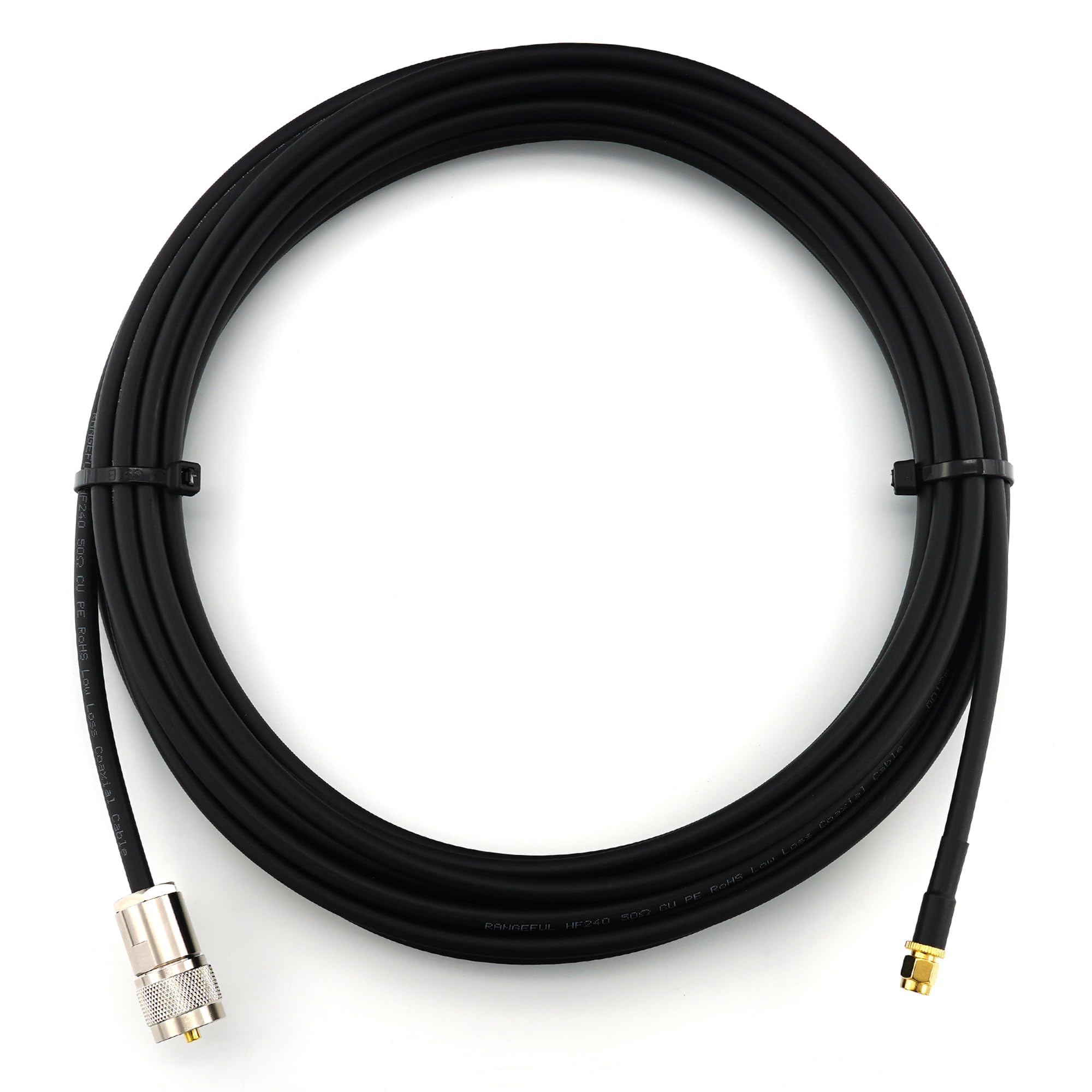 20m SMA a PL259 UHF Cavo coassiale — prolunga da esterno HF-240 (equivalente a LMR 240) Resistente alle intemperie — per HAM cavo antenna CB radio analizzatore misuratore SWR VHF marino rosmetro