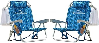 Tommy Bahama 2016 Backpack Cooler Chair with Storage Pouch and Towel Bar