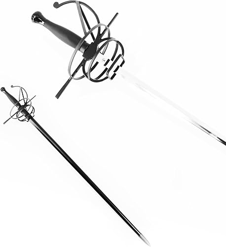 Medieval Warrior Esgrima Rapier-espiral barrida espada de empuñadura viene con vaina