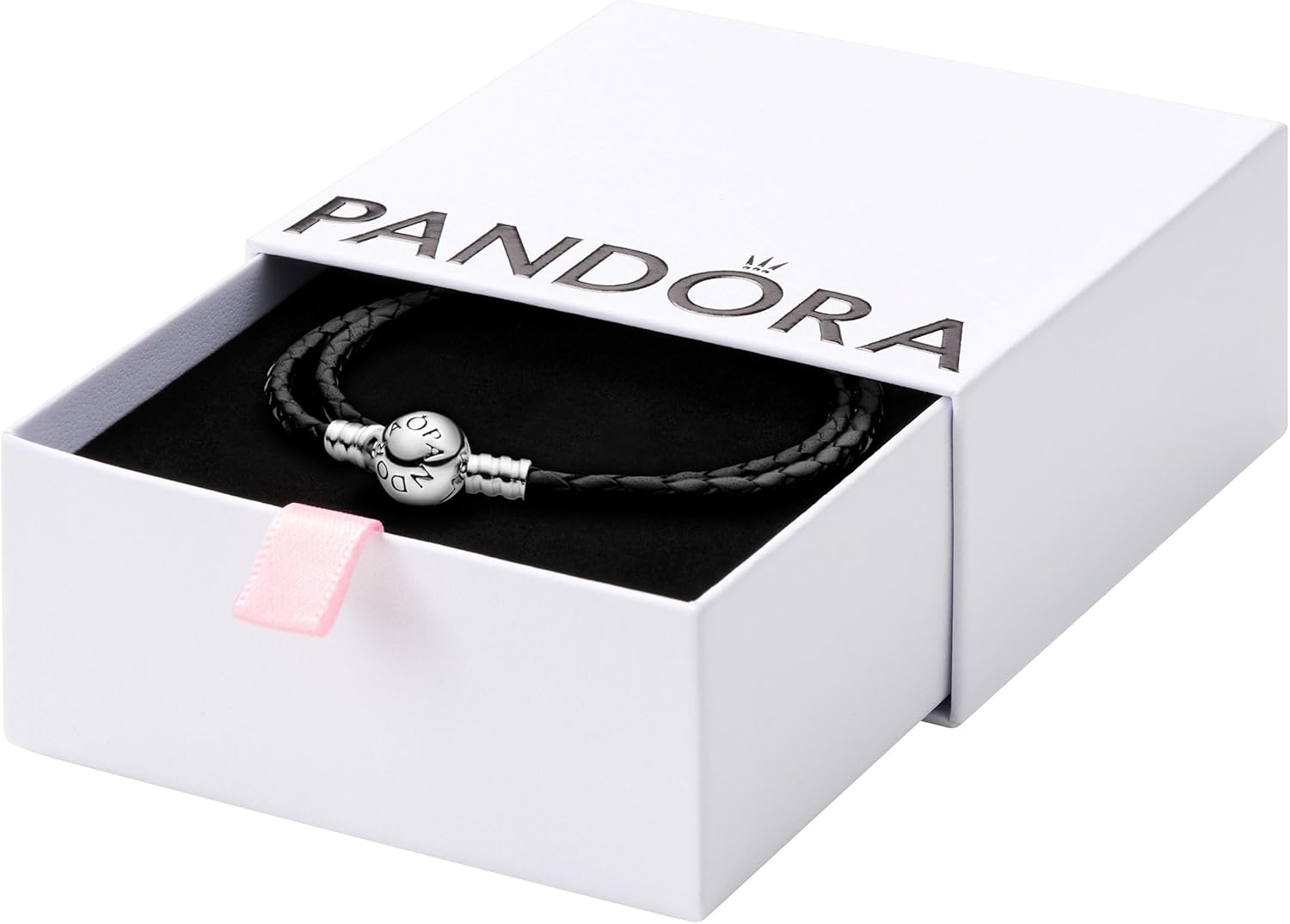 Charm Bracelet Pandora Black String Bracelet Passione Black Cord