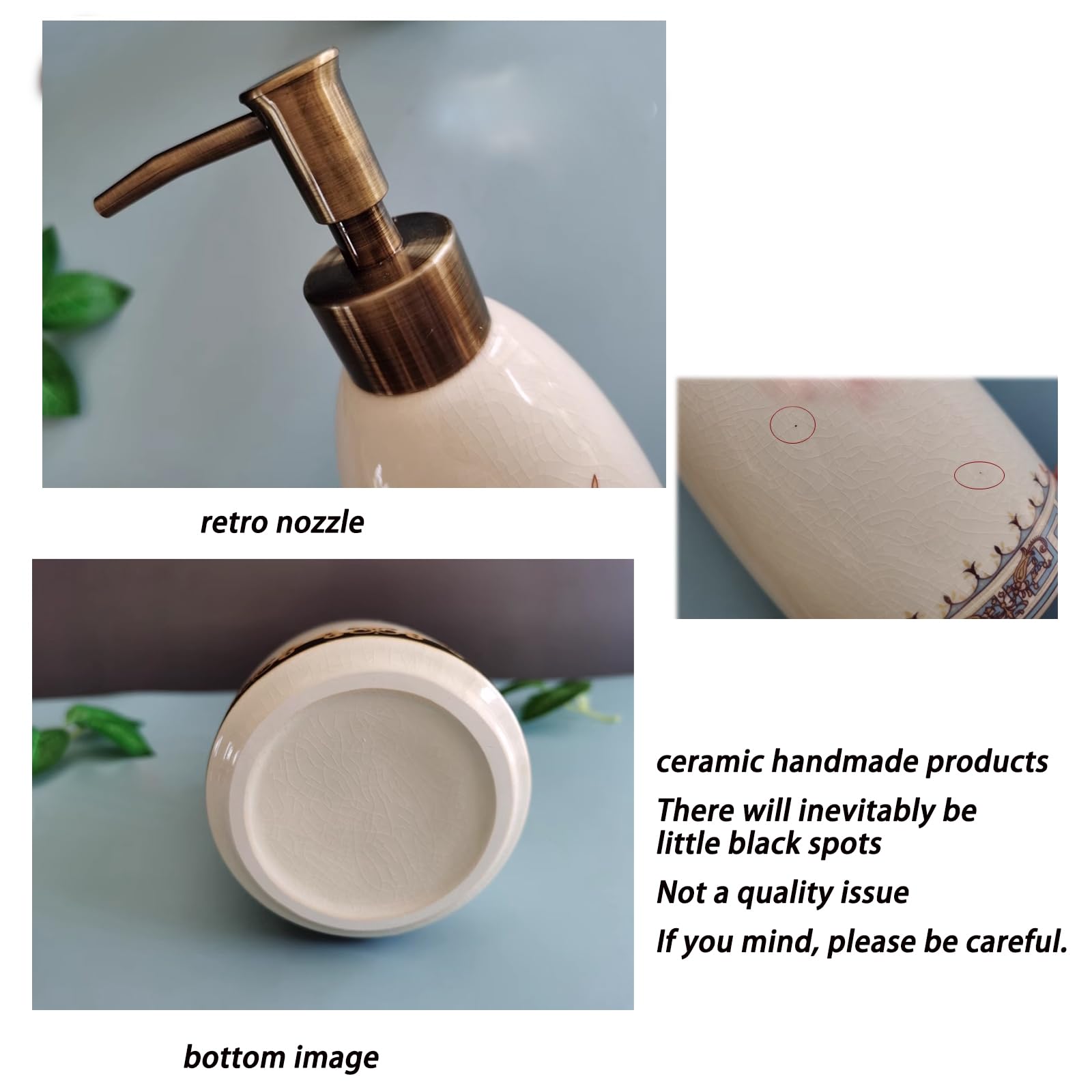 Dozownik do mydła w płynie do łazienki 450 ml, ceramiczny, z pompką do mydła, pojemnik na płyn do mycia naczyń, do domu, na blat hotelowy (biały, 2 sztuki)