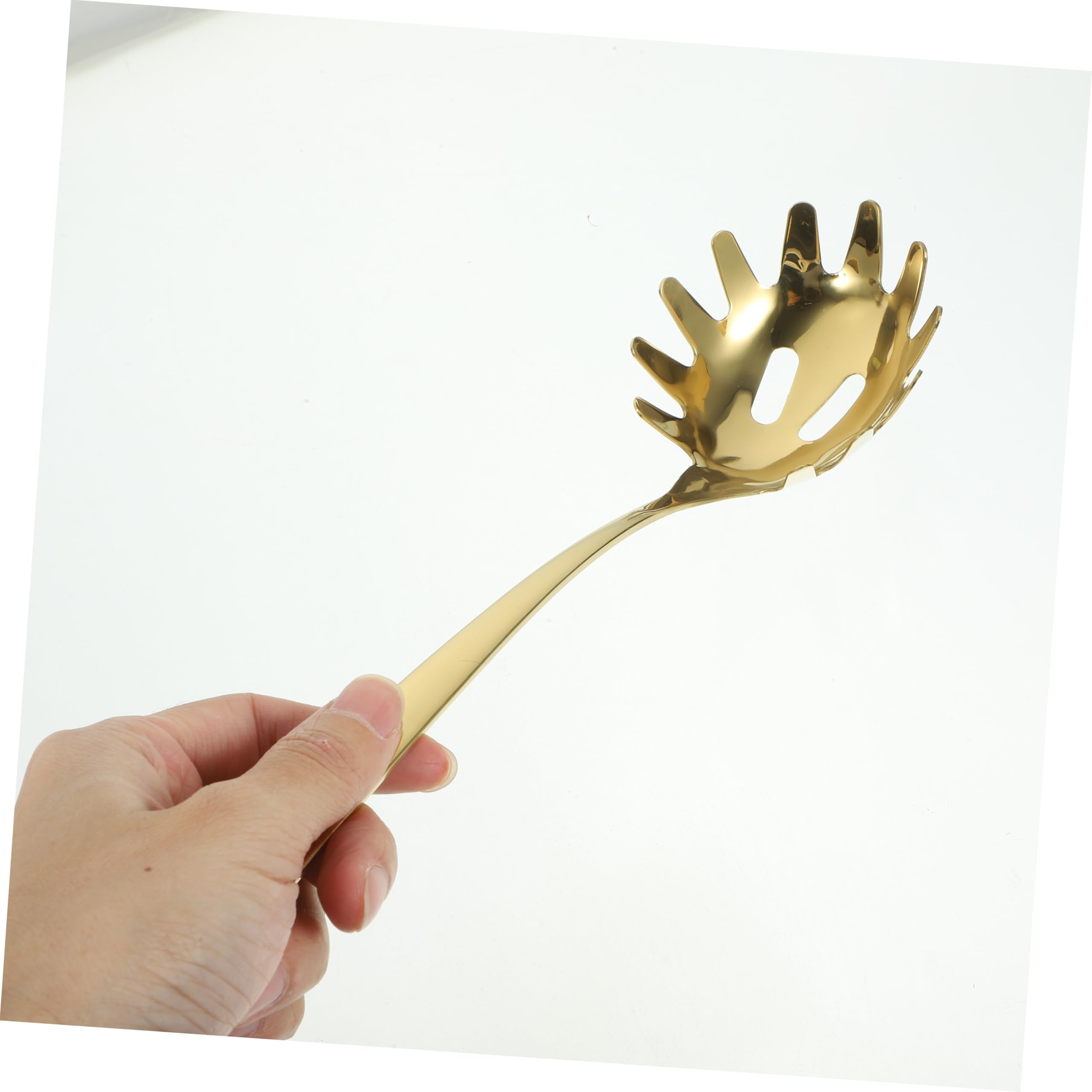 304 Edelstahl Nudelkelle Gold für Spaghetti und Mehrzweck in Küche
