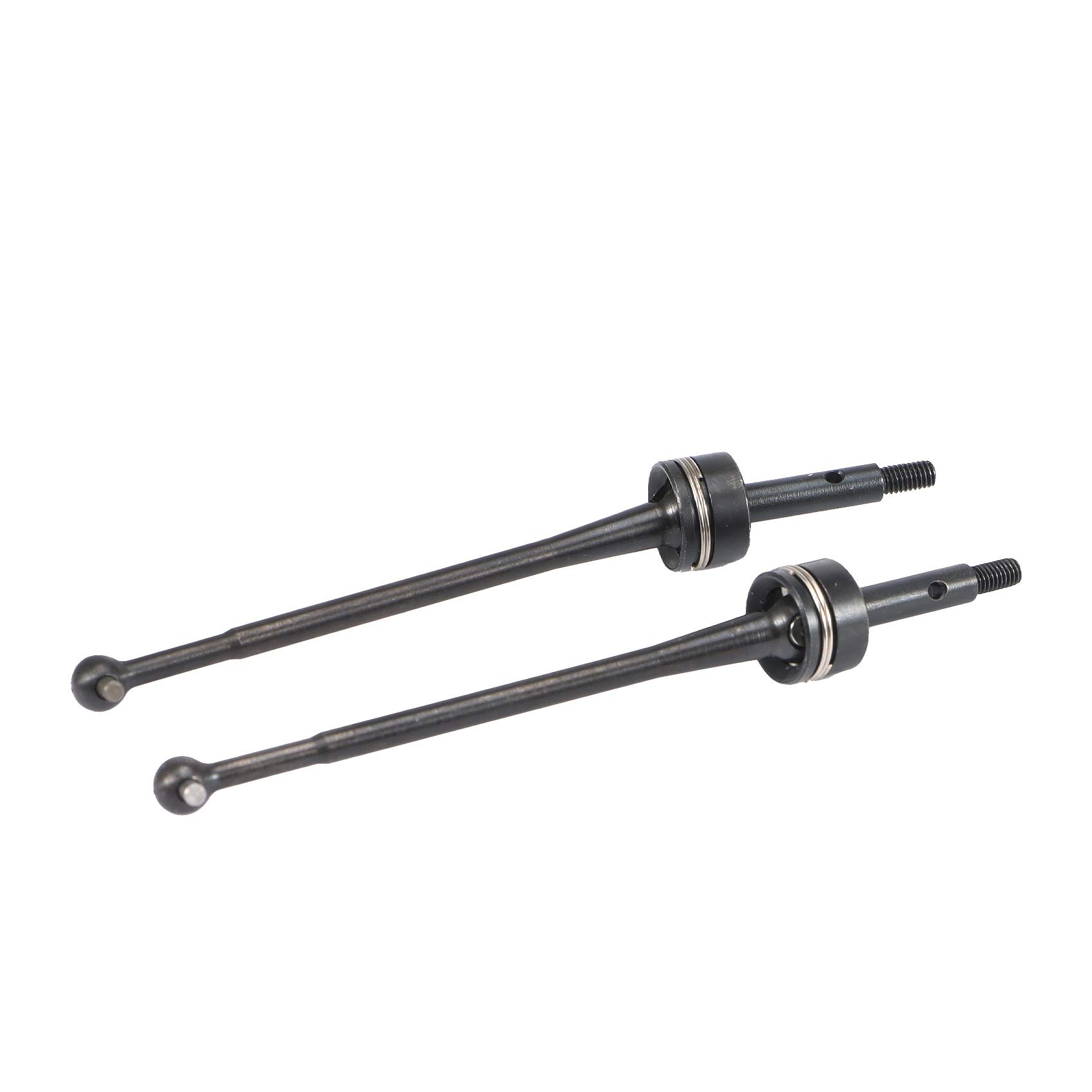 Yuuinnter 2Pcs 45 Hardened Steel CVD Drive Shaft for 144001 124019 LC Racing 1/14 RC Drift Car Upgrade Parts,A