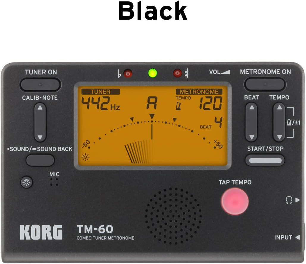 Korg TM60BK Tuner Metronome, Black