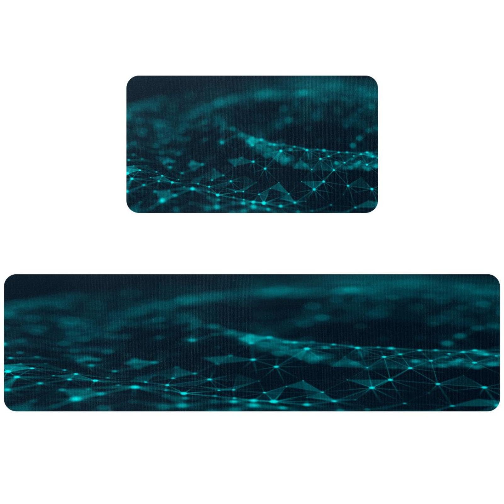 Tapis de cuisine polygonaux lot de 2 absorbants lavables et antidérapants