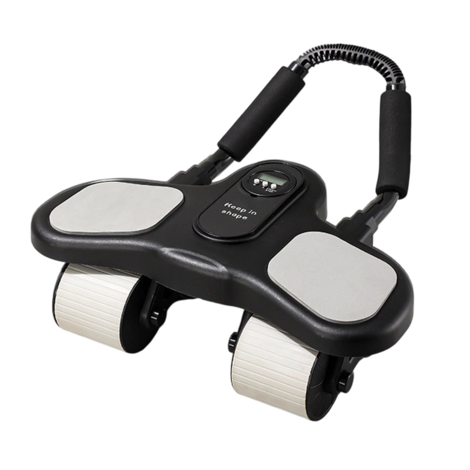 Beginner Friendly Elbow Support Ab Wheel Easy to Use Elbow Support Ab Roller for Home Workout, Black, with Display-image-36