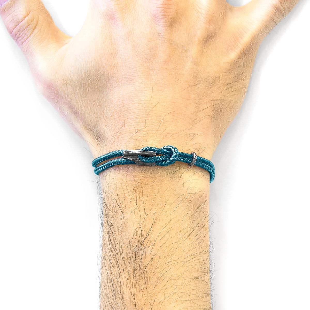 ANCHOR & CREW Padstow Silber Und Seil Armband - Mann