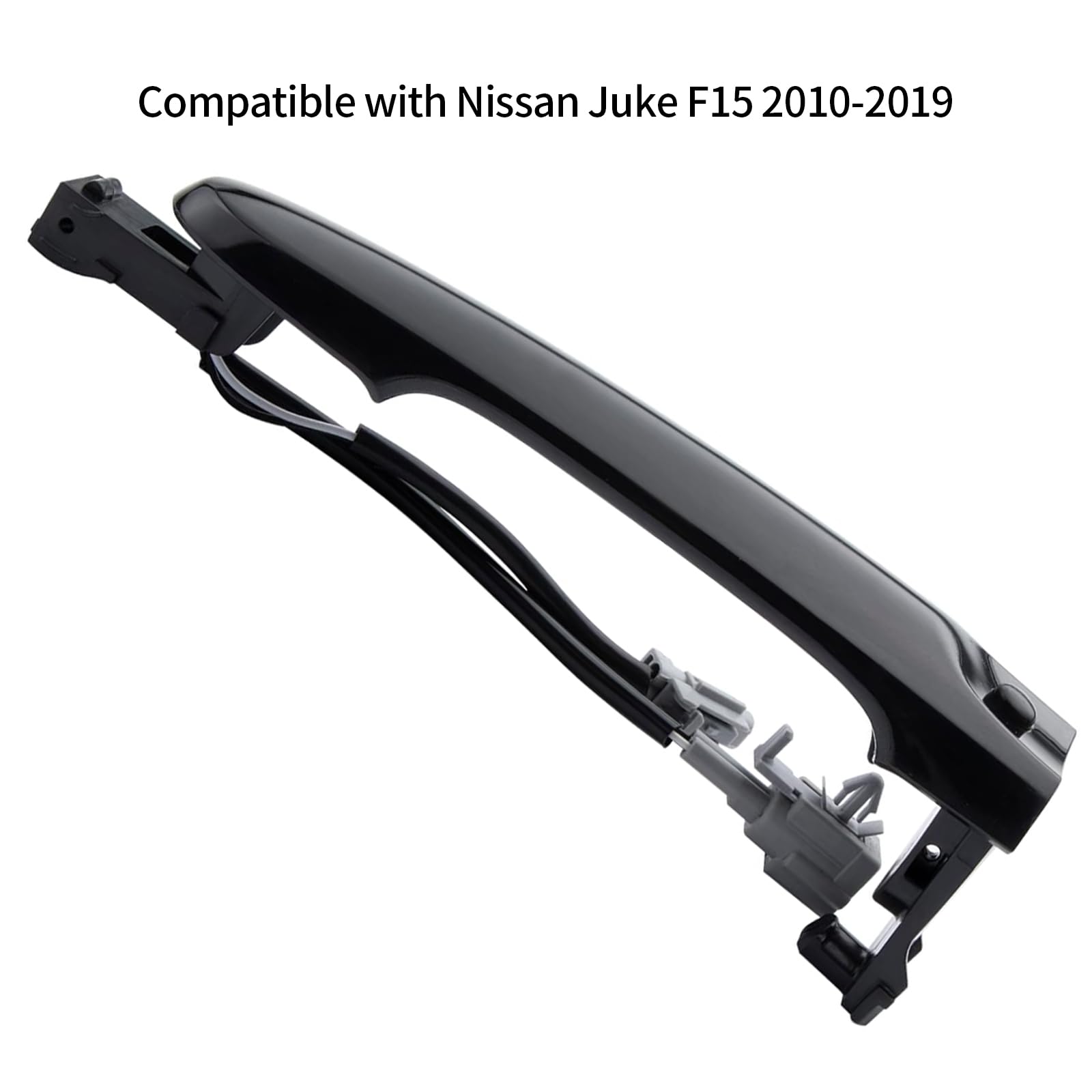Maniglia esterna per portiera anteriore destra, lato conducente, compatibile con Nissan Juke F15 2010-2019, 80644-1FA5A, 80644-3WC2A (nero)