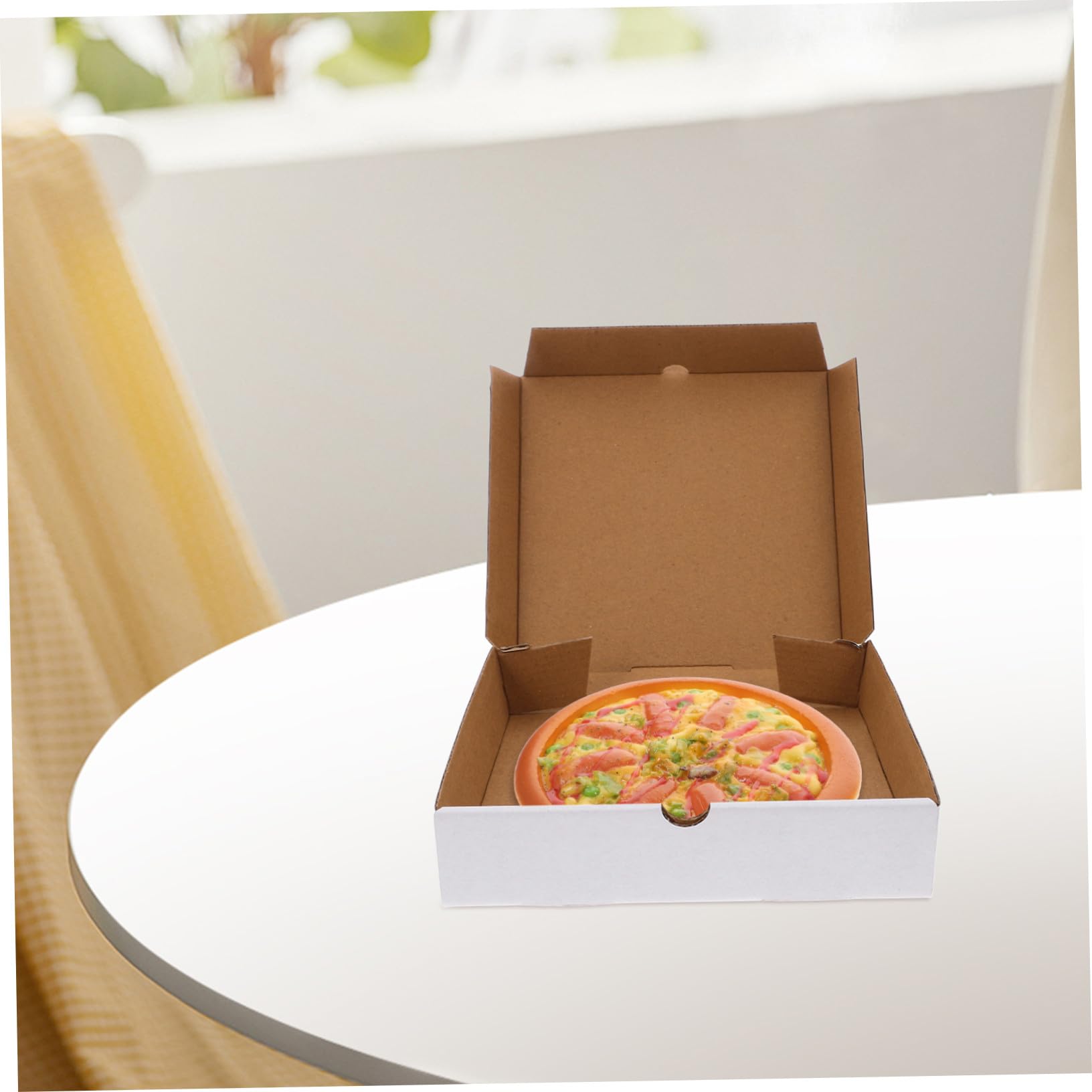 COLLBATH 30 Piezas Cajas Pizza Kraft Resistentes Grasa Reciclables para Llevar y Horno Embalaje Seguro para Pasteles Galletas y Alimentos Pack Unidades