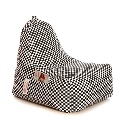 Image of Style Homez Hackey Cotton Canvas Checkered Printed Bean Bag XXL Size Filled with Beans Fillers