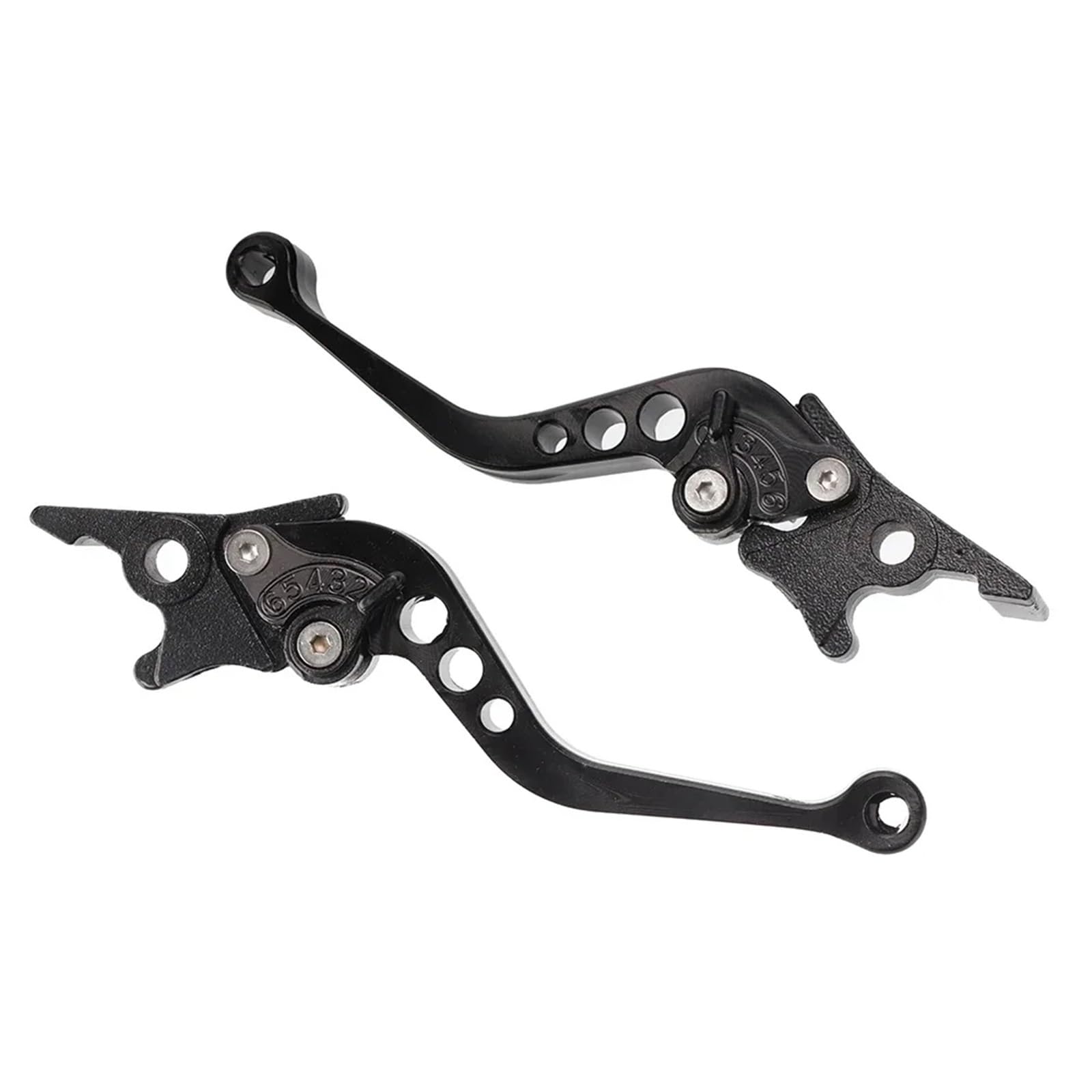 Gjihkwgz Black Motorcycle Brake Clutch Lever 1 Pair Universal Motorcycle Clutch Brake Handle Lever Aluminum Alloy Scooter Modification Double Disc Brake Clutch Brake Lever(Black)