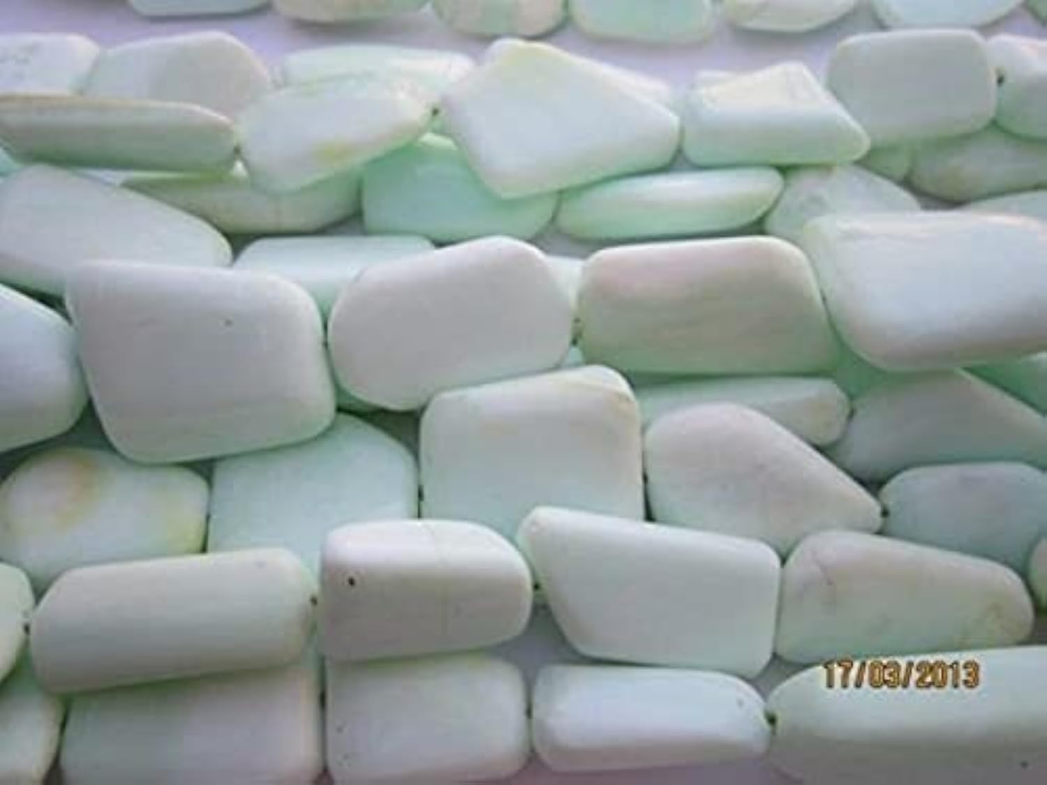 Opale verte 12x20mm perles de rocaille pépites géantes pour création collier et bracelet diy