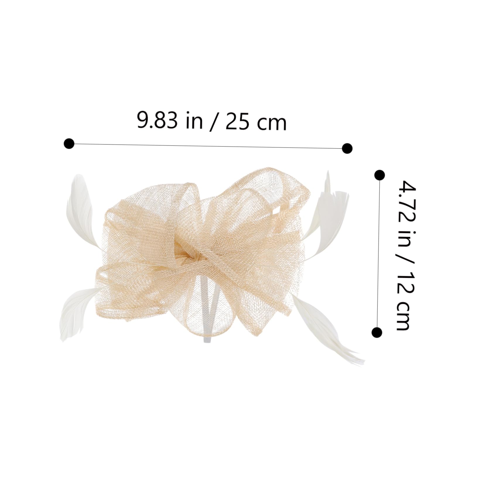 Didiseaon 2pezzi Fascinator Elegante Garza Per Donne Accessorio Moda Cerimonia e Party Cerchietto Beige Per Sposa e Occasioni Speciali Comodo e Leggero
