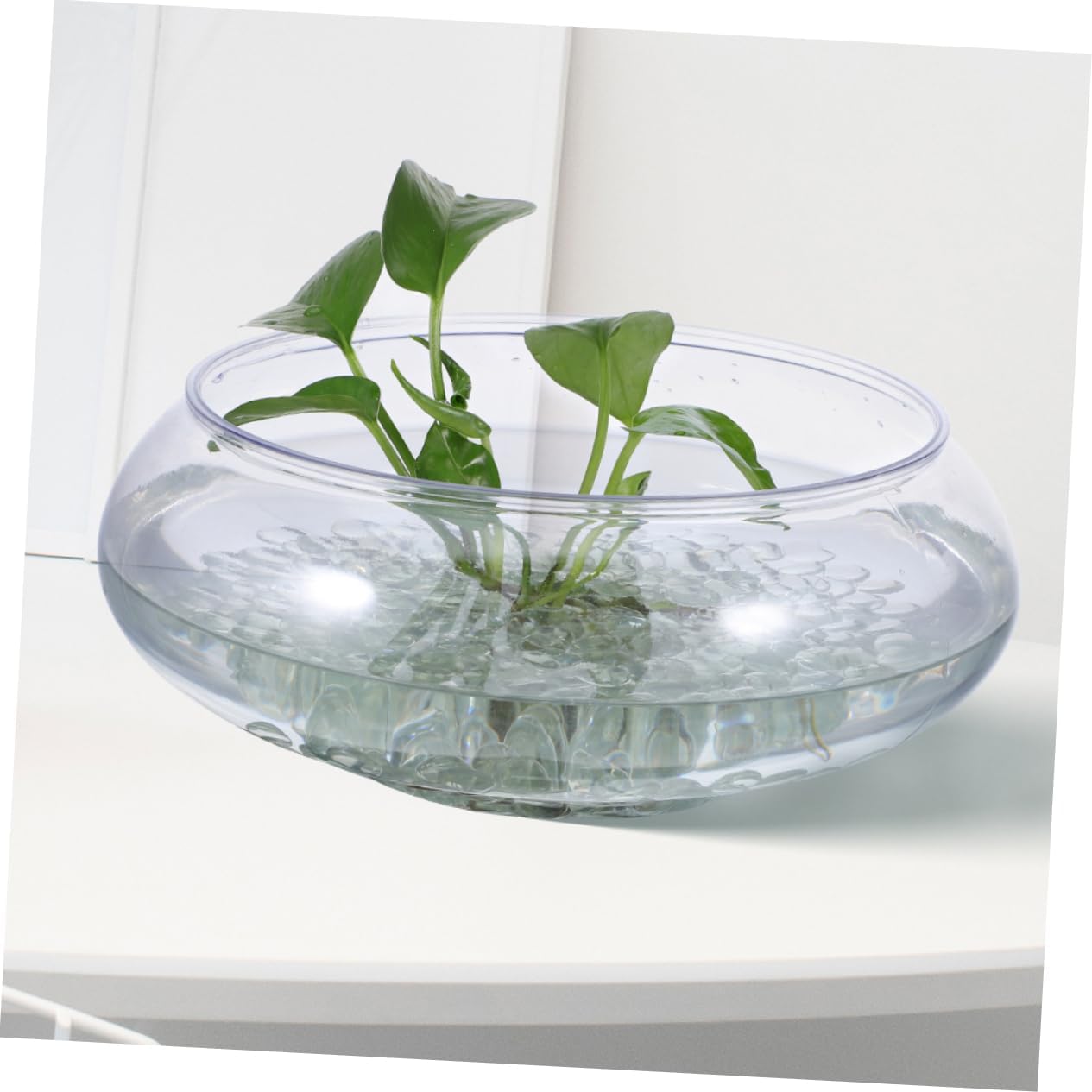 200pcs Flat Glass Marbles for Aquarium Decor Clear Glass Pebbles for Vases Crafts and Home Decoration Nonfloating Design Easy Maintenance Stable Base