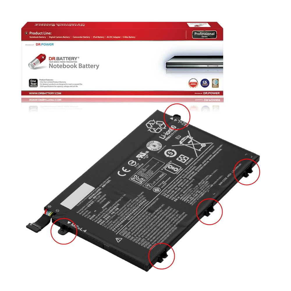 DR. BATTERY L17L3P51 L17C3P51 Battery Compatible with Lenovo ThinkPad E480 E485 E490 E495 E580 E585 E590 E595 E14 E15 01AV445 01AV446 01AV447 01AV448 L17M3P52 L17M3P51 01AV445 01AV447 01AV448 [11.1V]