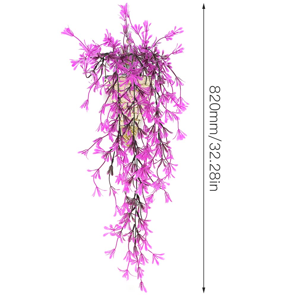 2 Piante Finte Rampicanti Rosa Rossa - Edera Artificiale Per Interni Ed Esterni, 80cm - Foto 2