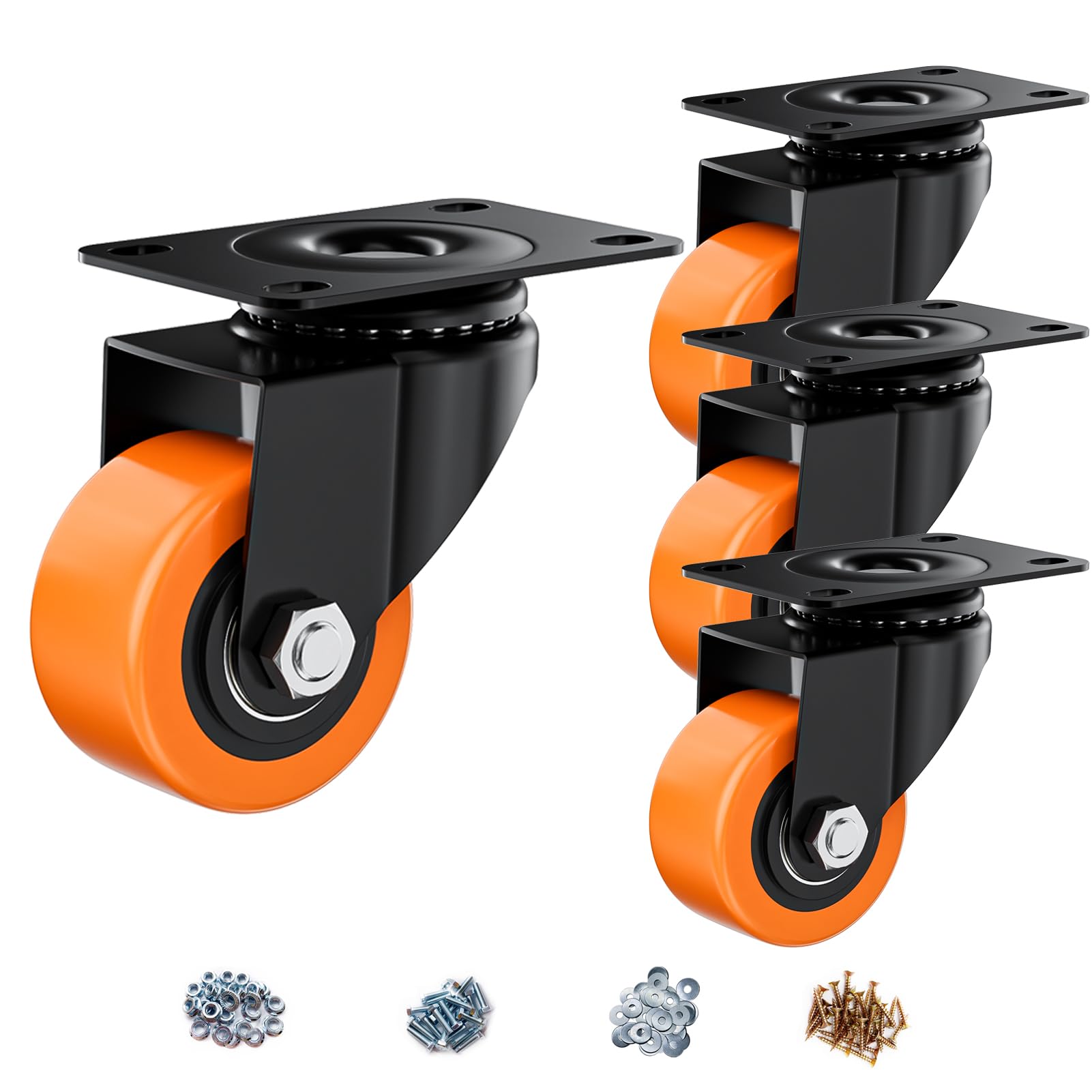 Heavy Duty Caster Wheels with Brake - 2 Inch -21