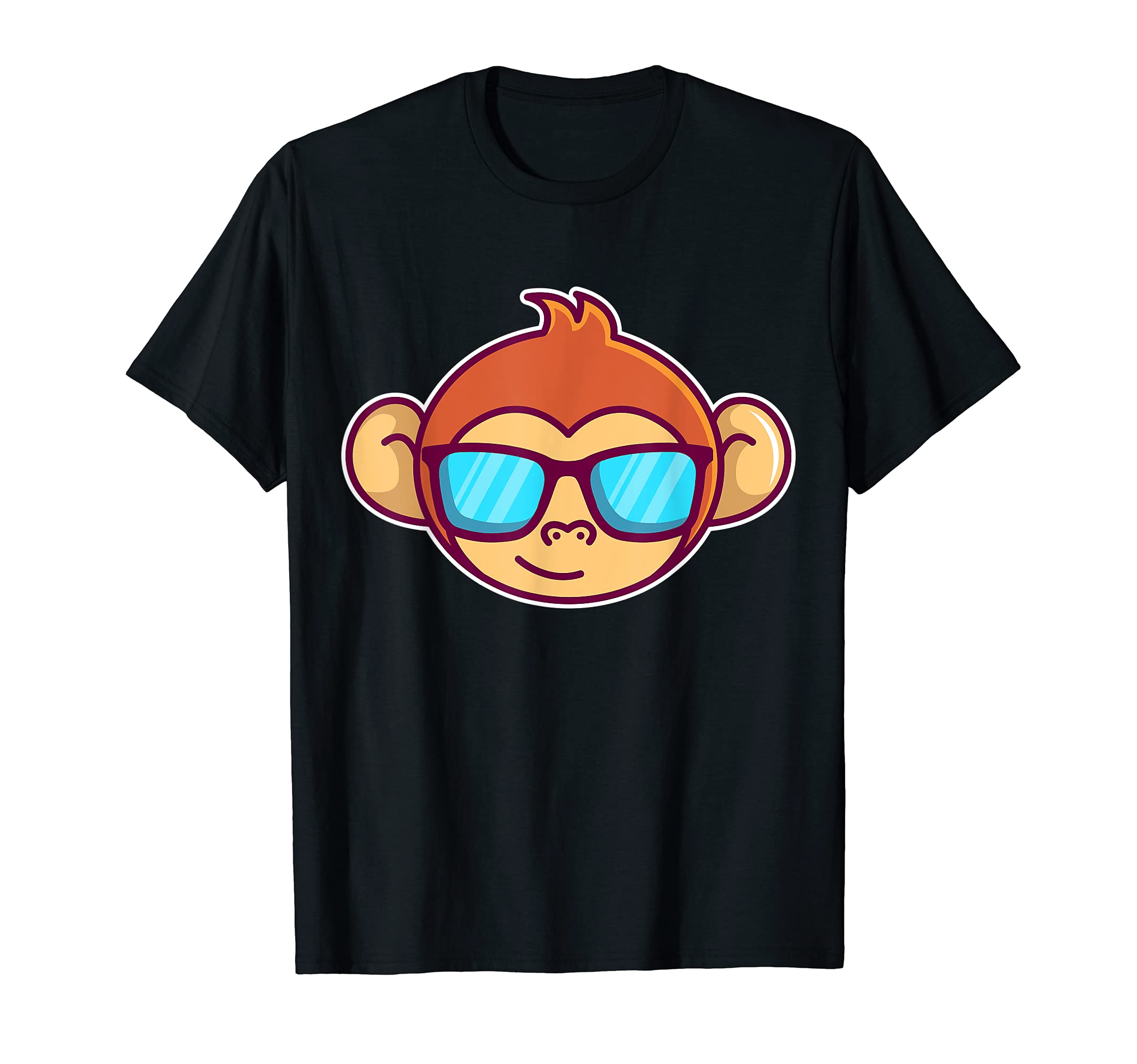 Cute Monkey With Sunglasses Design Co.Cute Monkey With Sunglasses For Kids Who Love Monkeys T-ShirtOEKO-TEX STANDARD 100