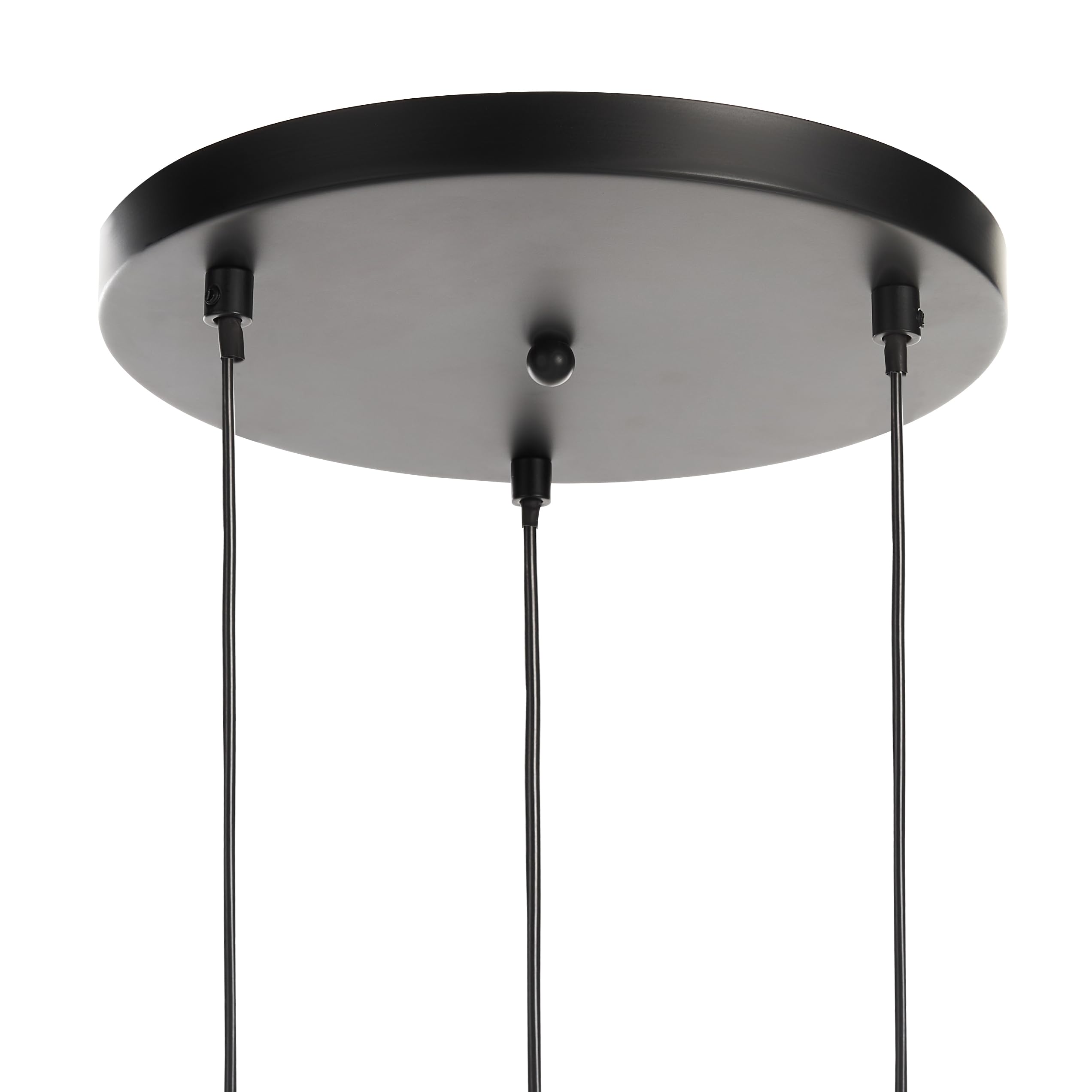Beliani Hängelampe Leinen Stoffschirm helles Beige 3-flammig Trommelform modern Parguaza