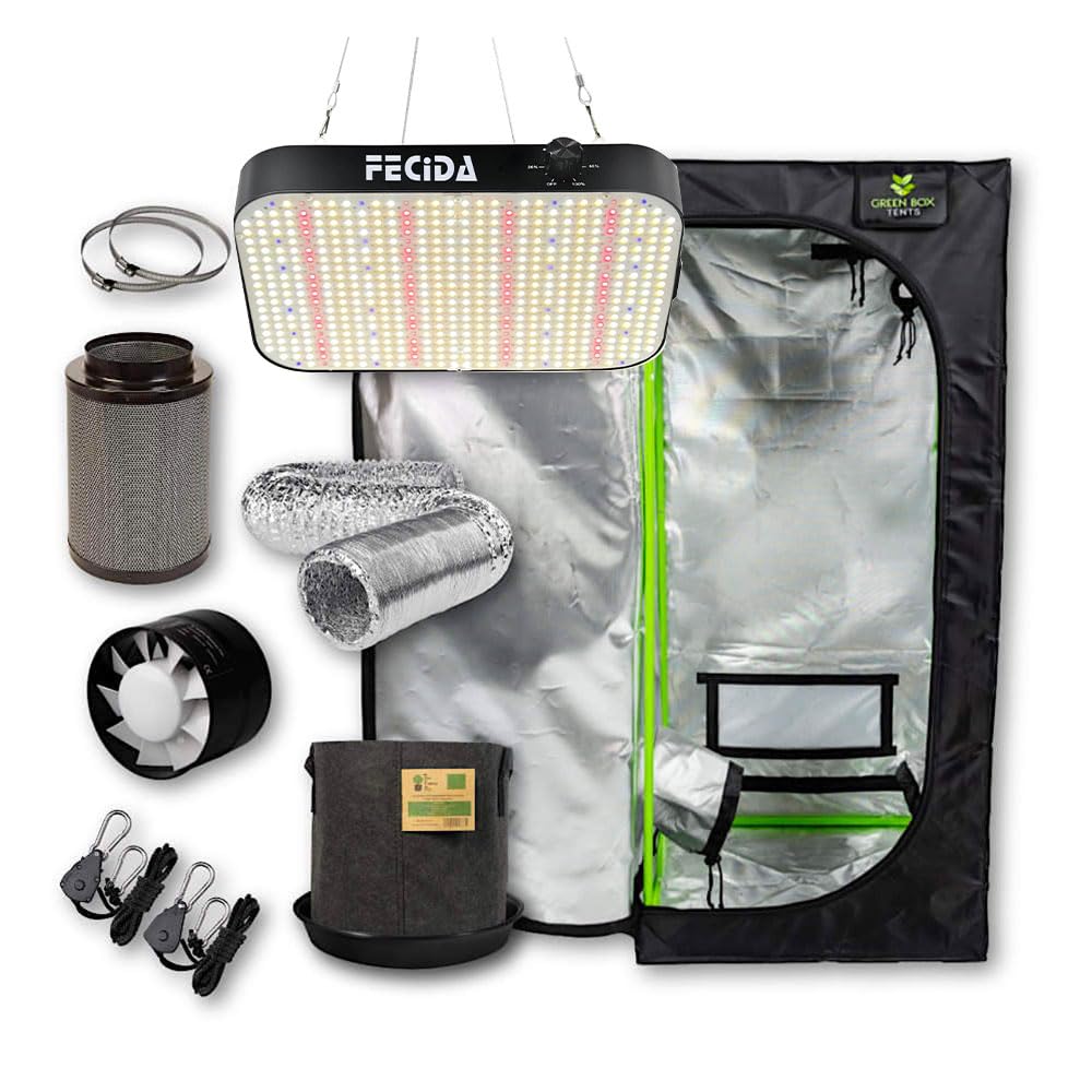 Buy Complete Grow Tent Kit 60x60x140cm Small Hydroponic Garden Growing System With Carbon