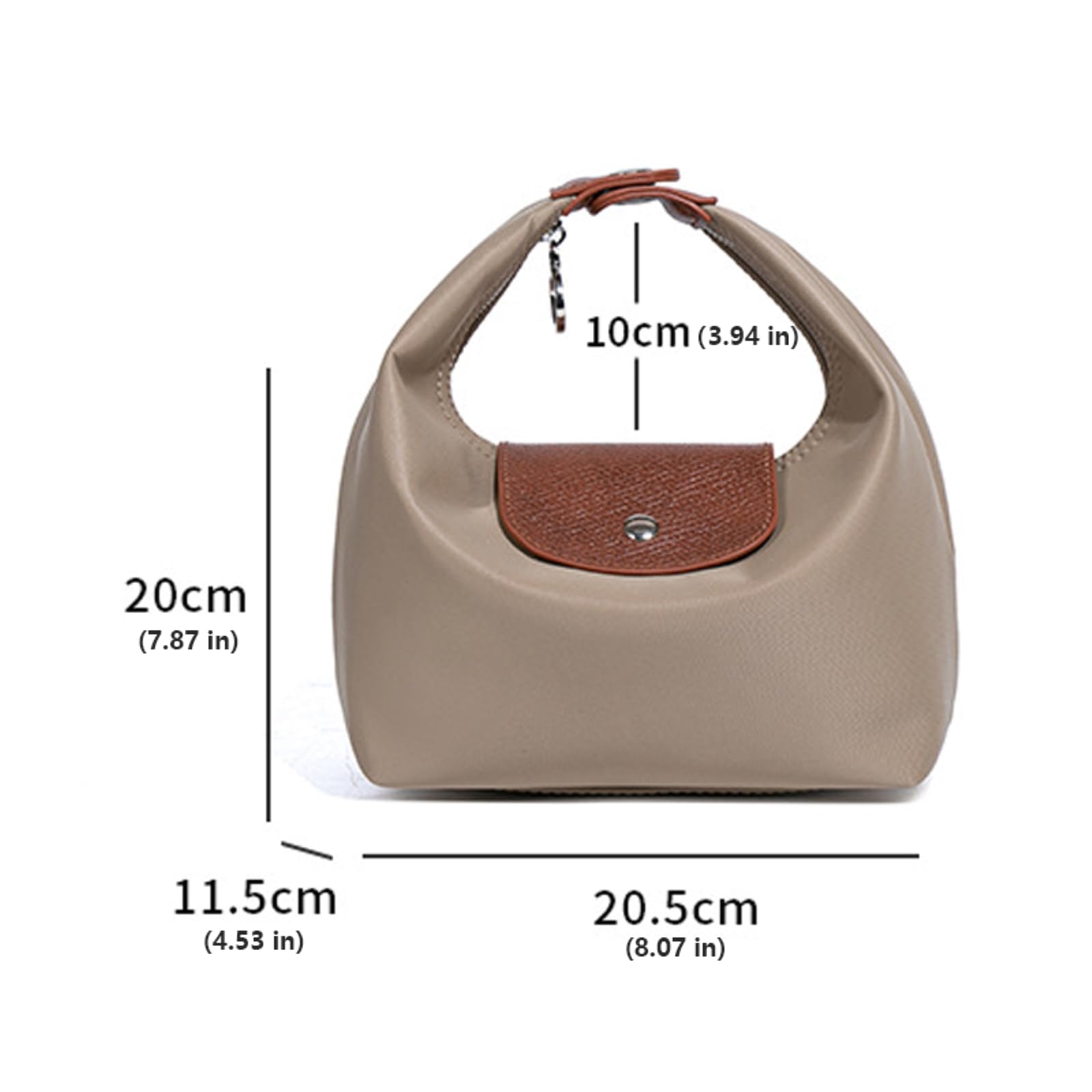 Borsa Tracolla di Moda Crossbody per Le Donne Traccia Hobo Portafoglio con Cinturina Viaggio Lavoro Pendolare-Beige