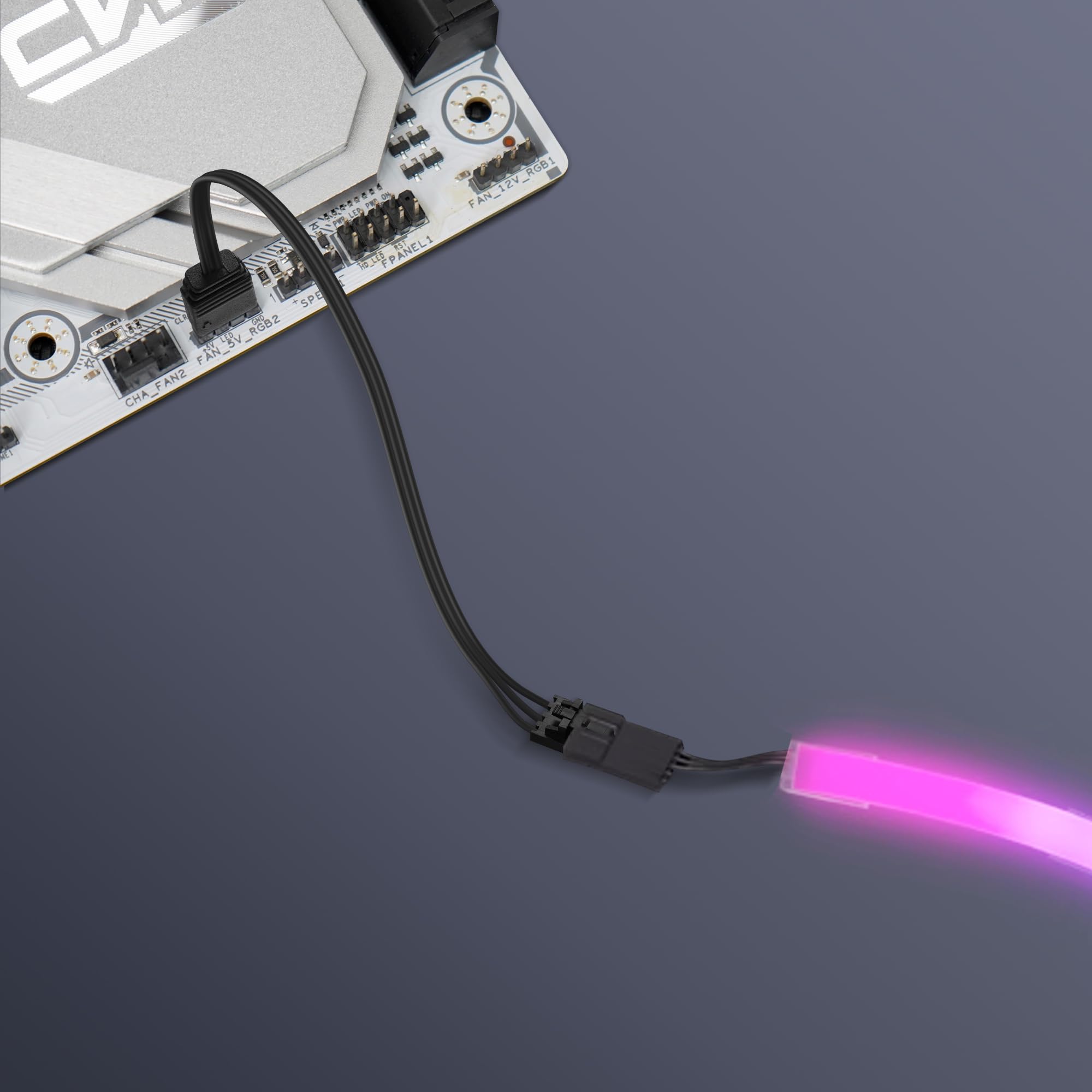 Cavo Convertitore RGB 4-pin To 3-pin - Per Ventole Corsair SP/HD/ML/LL/QL, 30cm - Foto 2