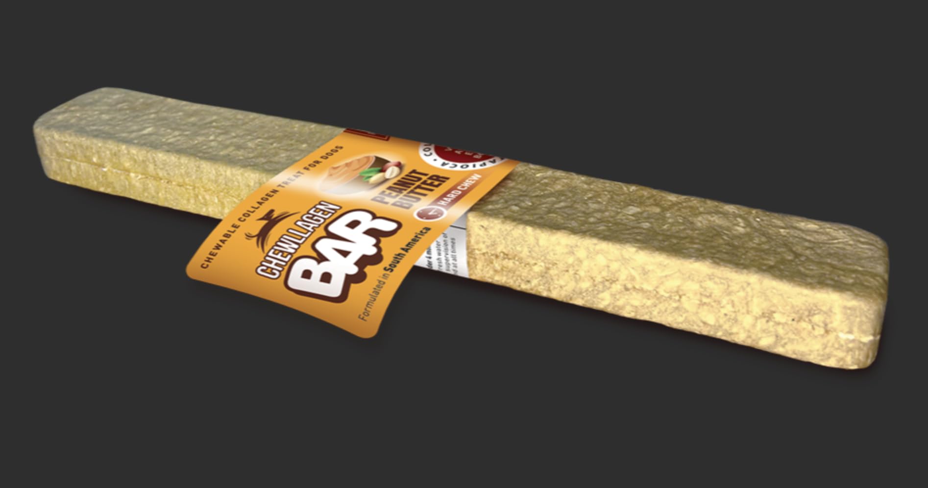 Chewllagen Peanut Butter Bar Large (Pack of 2) Healthy Choice Dog Chew and Treat, 150 g (Pack of 2)