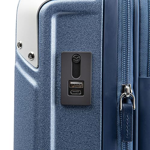 Image of Travelpro Platinum Elite Hardside Expandable Spinner Wheel Luggage TSA Lock Hard Shell Polycarbonate Suitcase, Dark Sky Blue, Carry-on 21-Inch