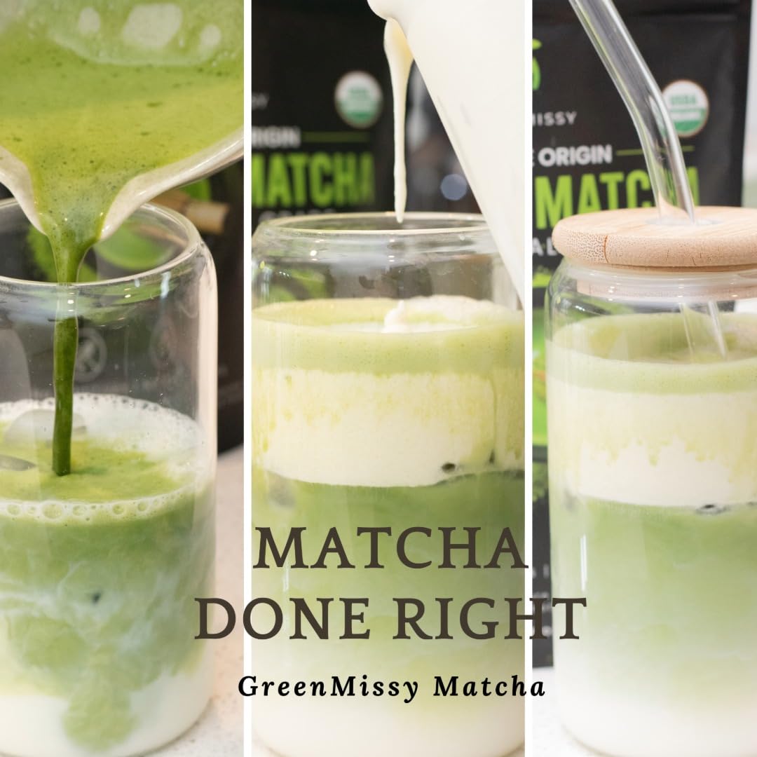 GreenMissy Organic Matcha Powder 7 05 OZ 200 g Premium Ceremonial Grade Authentic Japanese Matcha Green Tea 100 — view 6