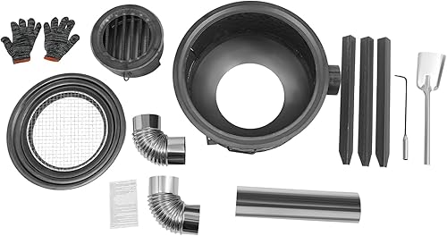 Miniatura 9 de Wood Burning Stove, Steel Camping Stove with Furnace Rings, Chimney Pipes, Outdoor Heating & Cooking Hot Tent Stove, for Cooking, Backyard,