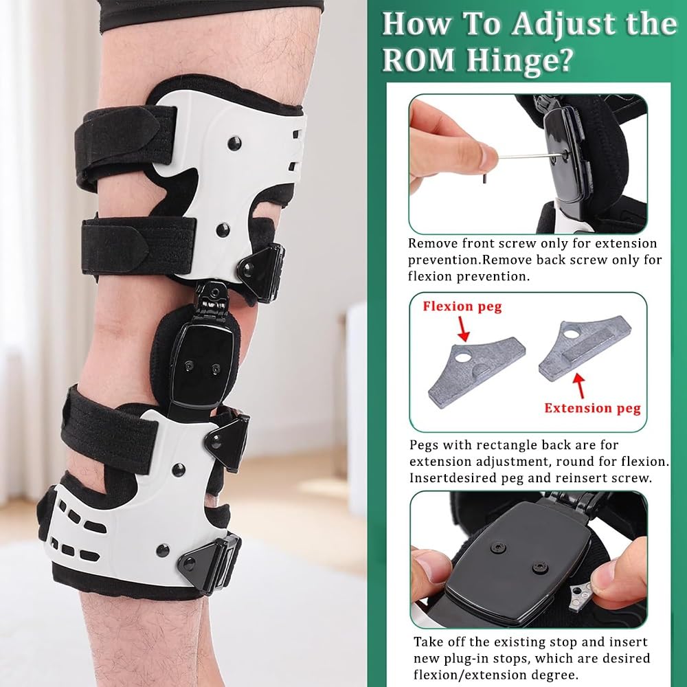 WYWY Rodillera Articulada Ajustable para Artrosis | Rodillera de Descarga Hueso con Hueso, Soporte Medial/Lateral | Universal Izquierda/Derecha | Confort y Soporte Óptimo de la Rodilla(Left)