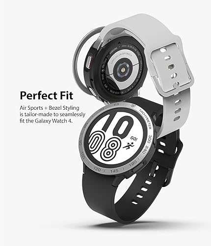 Miniatura 3 de Ringke Deportes aéreos + estilo bisel Compatible con Samsung Galaxy Watch 4 de 1.732 pulgadas, funda flexible de poliuretano termoplástico a prueba