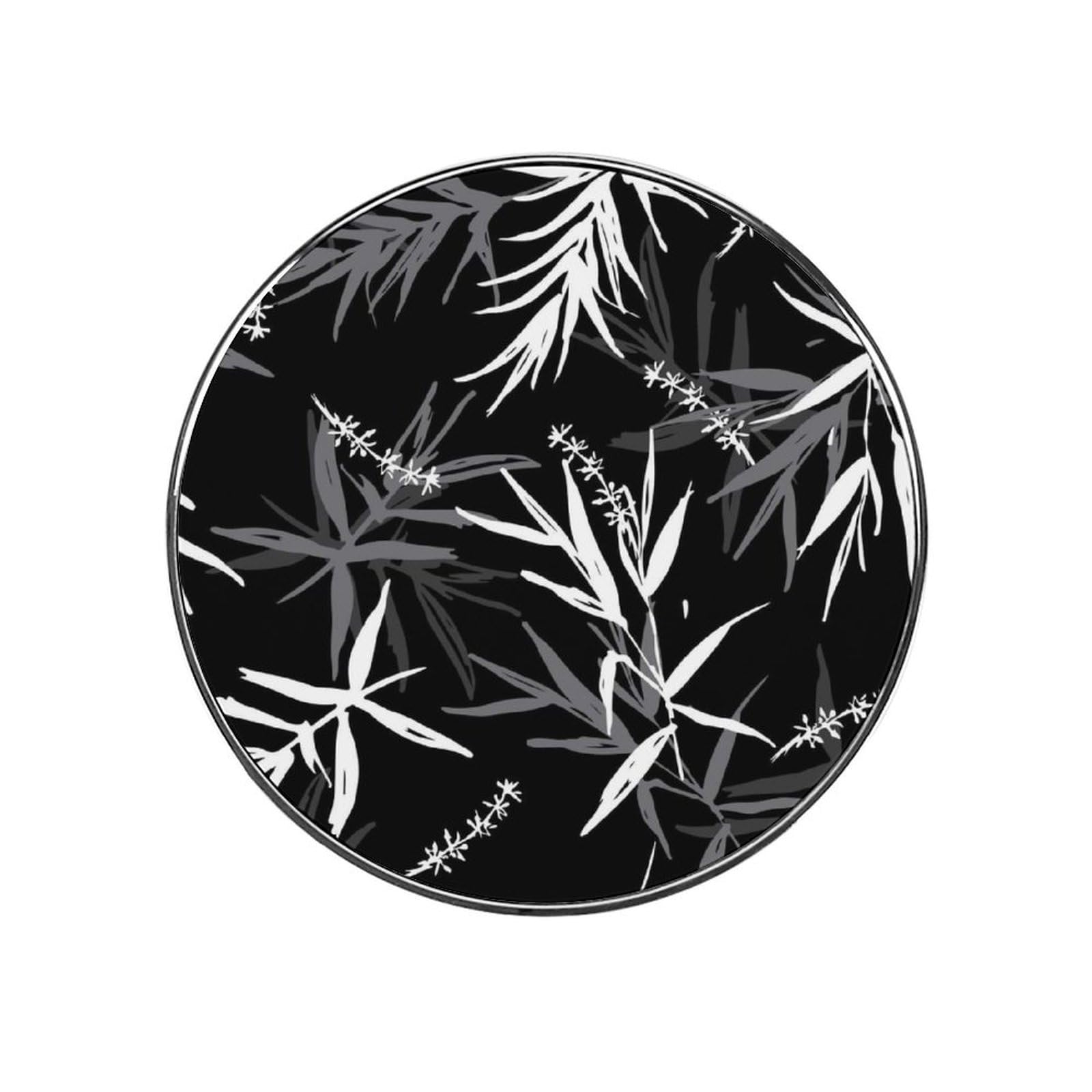 Black Leaves Alloy Fridge Magnet For Office Cabinet Refrigerator Whiteboard Photo