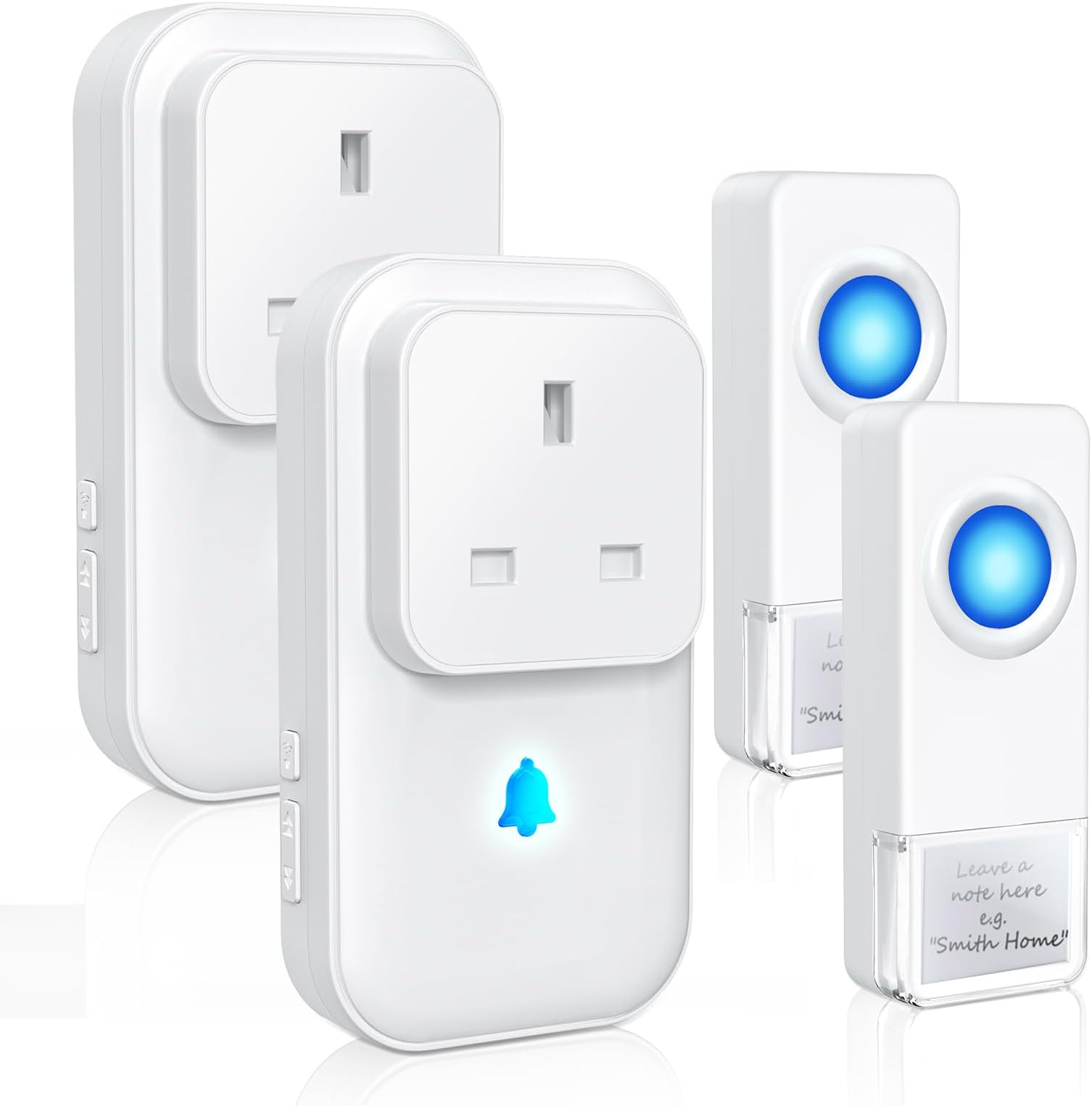 Wireless Doorbell Bistee, Door Bell with Socket, IP55 Waterproof Plug