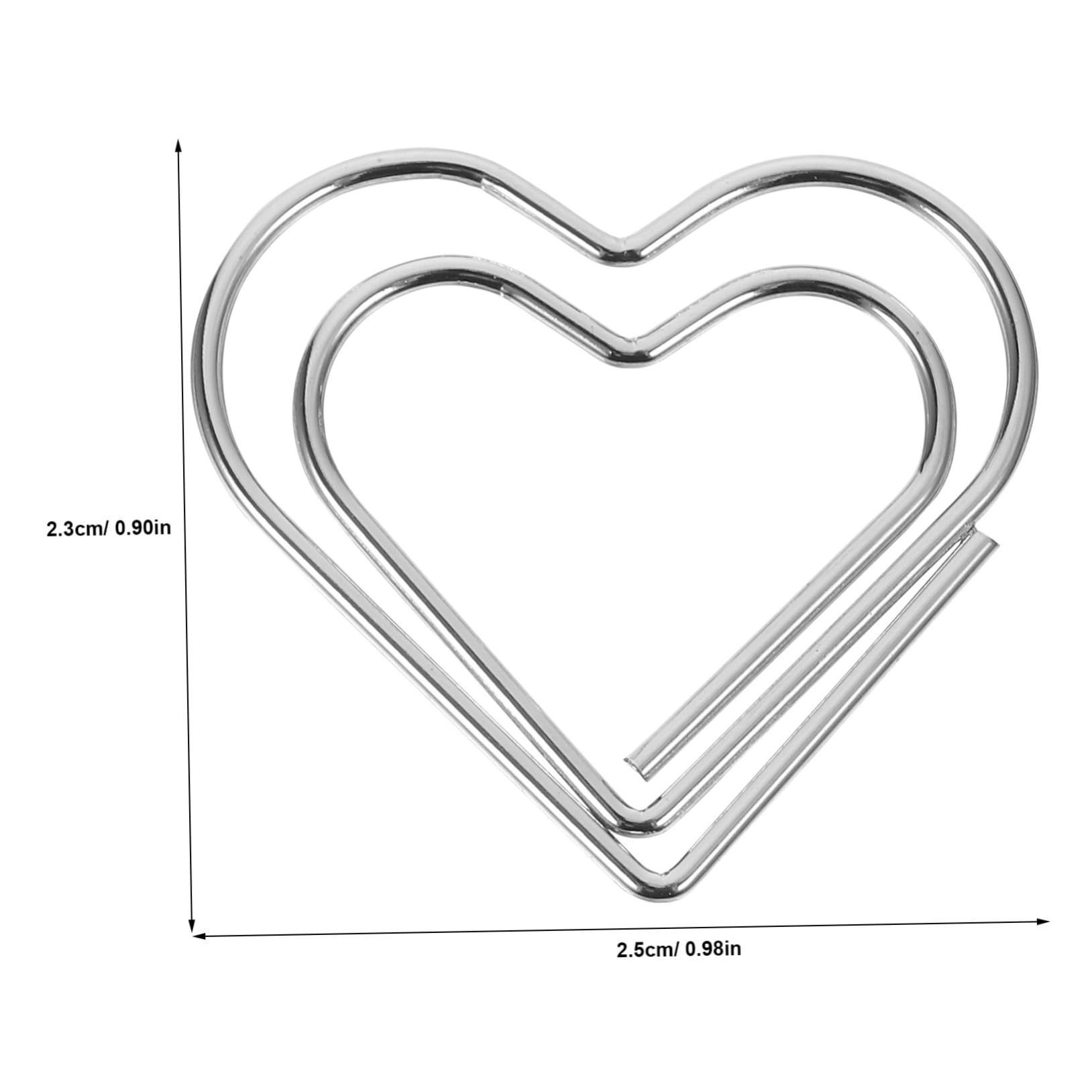 NUOBESTY 400pezzi Graffette Metalliche Forma Di Cuore Clip Ufficio Originali Piccole Graffette Per Documenti Segnalibri Creativi Per Scuola e Casa