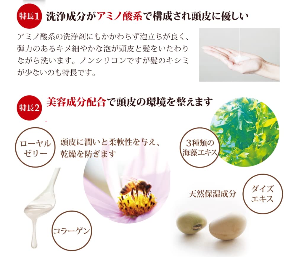 Amazon | ベルシュヴー「洗浄成分アミノ酸」低刺激シャンプー 詰替え用