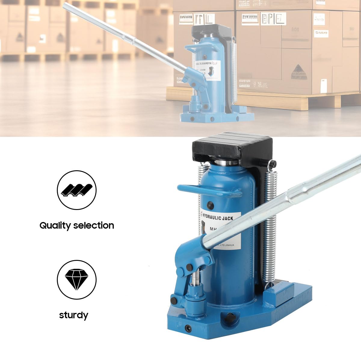 Hydraulischer Wagenheber 5 Tonnen, Auf Zehenheber 90-125MM Flaschenheber | 10 t Lufthydraulischer Klauenwagenheber, Maschinenwagenheber, Oben Mindesthöhe 90mm,Klaue (niedrigste Position) 25 mm