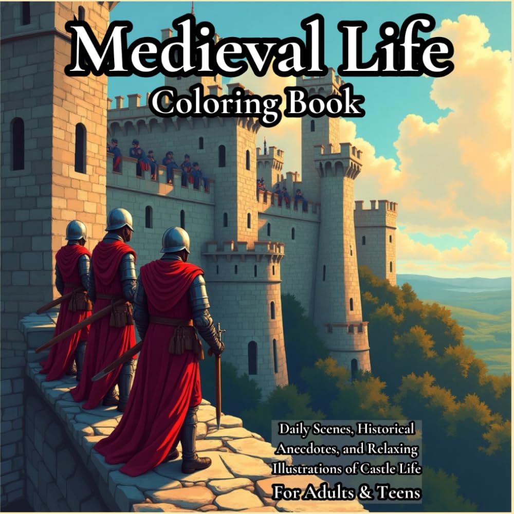 Medieval Life Coloring Book for Adults and Teens - Castles, Knights & Historical Art: A Creative & Relaxing Journey Through Medieval Castles, Knights, and Daily Life