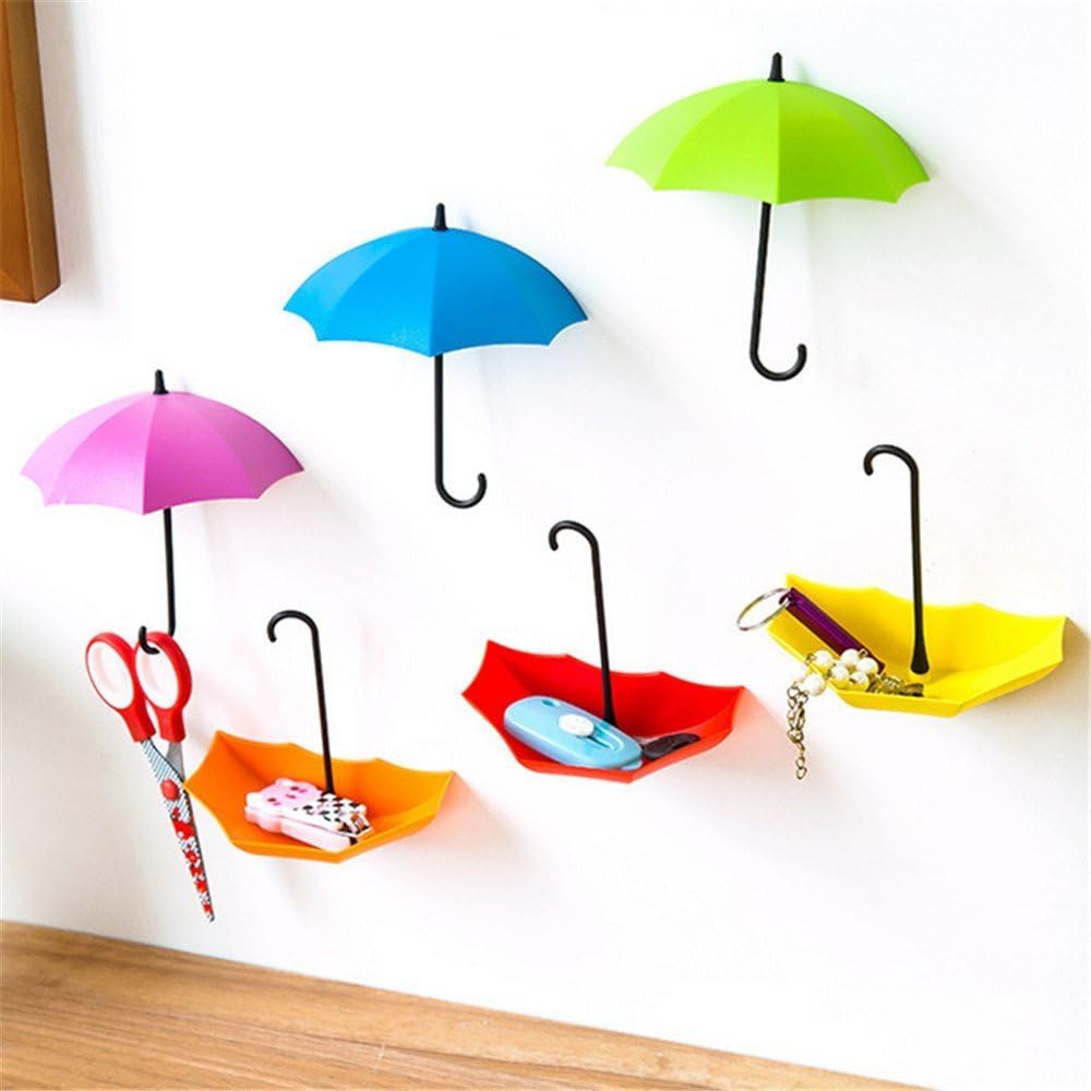 Inovera 3 Pcs Umbrella Key Hat Wall Multipurpose Holder Hanger Hooks