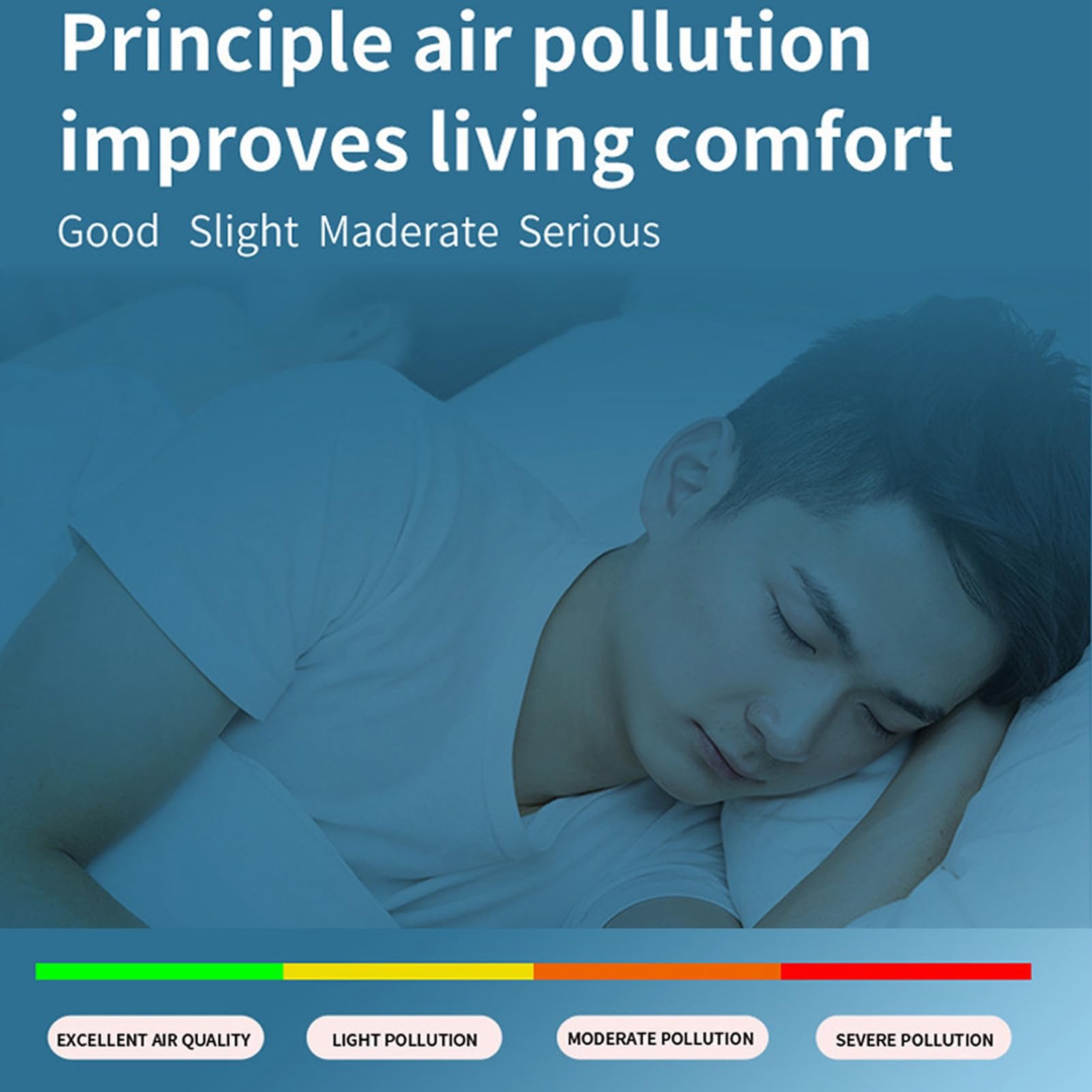 Testeur de qualité Smartair Portable, Testeur de qualité l'Air Préfessionall Indoor Air Quality Monitor Quality Monitor Indoor Portable Meters for Home and Office (White)