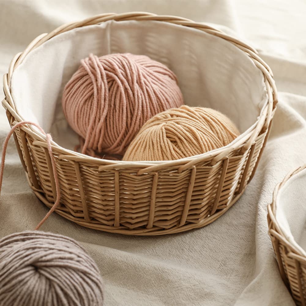 Amazon.co.jp: 収納かご ラタンカゴ バスケット 柳藤編み ラタンかご