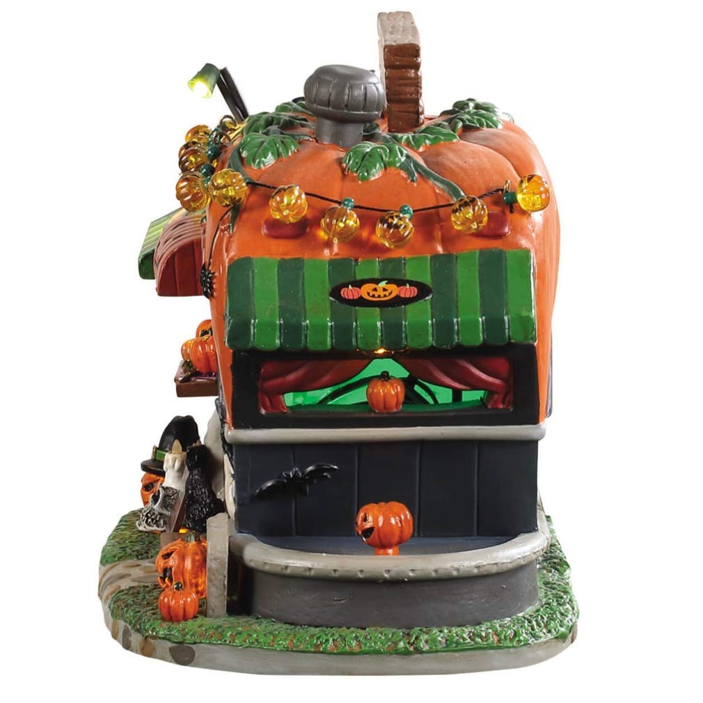 Lemax 95444 - Pick Me Pumpkin Wagon - Kürbis Lastwagen - Spooky Town - Beleuchtet & Batteriebetrieben - Tolle Halloween Tischdeko