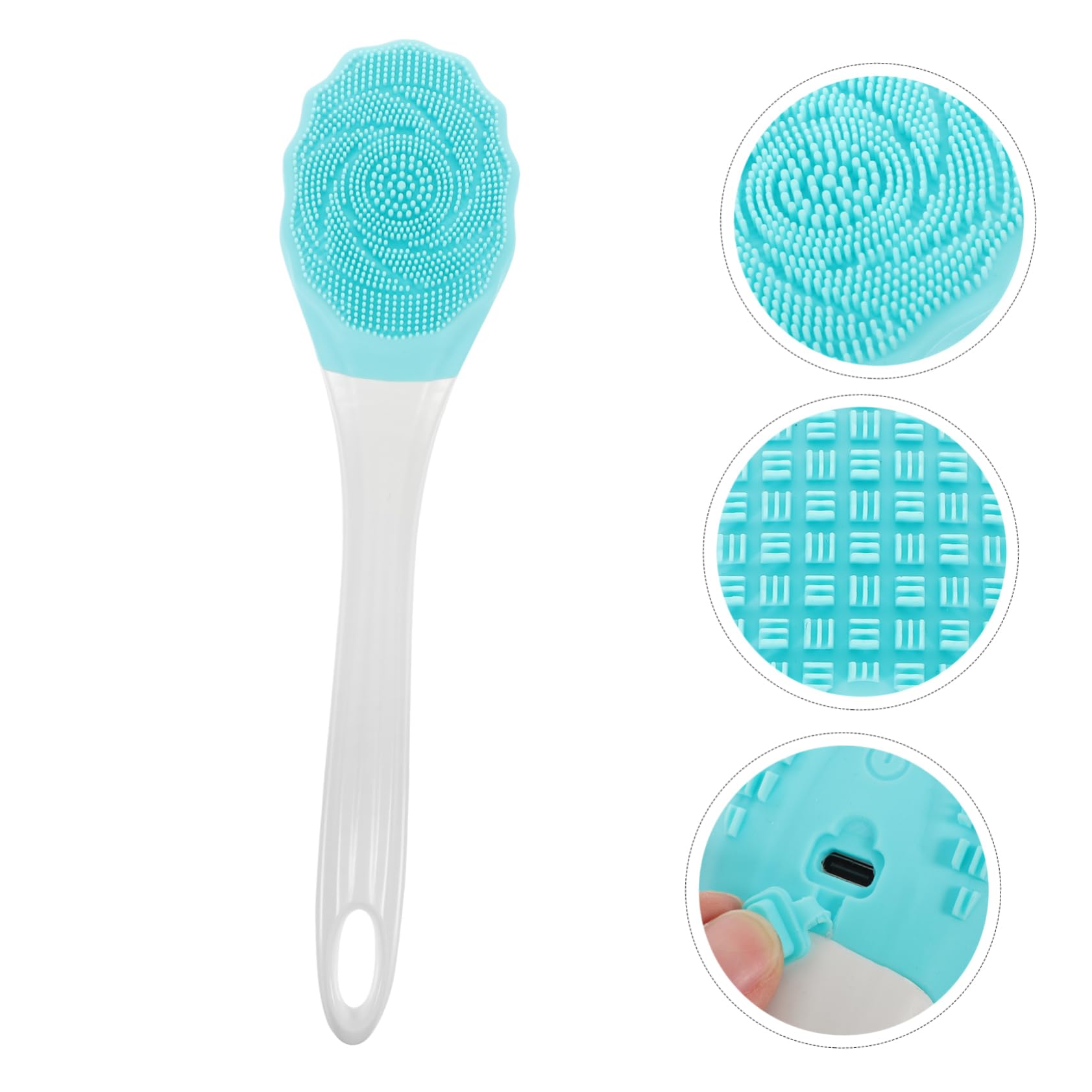 FRCOLOR Cepillo De Eléctrico Masajeador De Espalda Mango Para Baño Cepillo De Baño Depurador Color