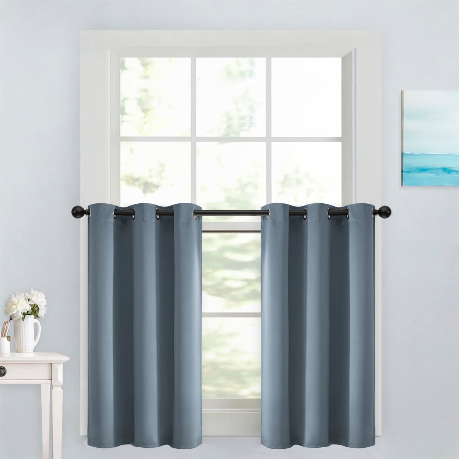 Yakamok Soild Small Window Curtains