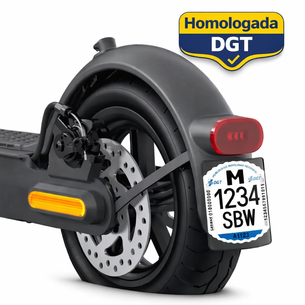 Matrícula Patinete Eléctrico VMP Homologada DGT 2026 – Etiqueta Adhesiva Identificativa Personalizada con Tus Datos – Obligatoria Vehículos Movilidad Personal – Evita Multas