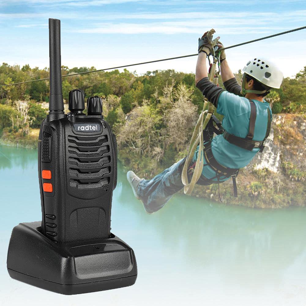 Radtel RT88 PMR 446Mhz Talkie Walkie Rechargeable 16 Canaux Radio Communication Walky Walky Professionnelle avec Écouteur de Charge de Type USB VOX pour Supermarché de Restaurant de Construction