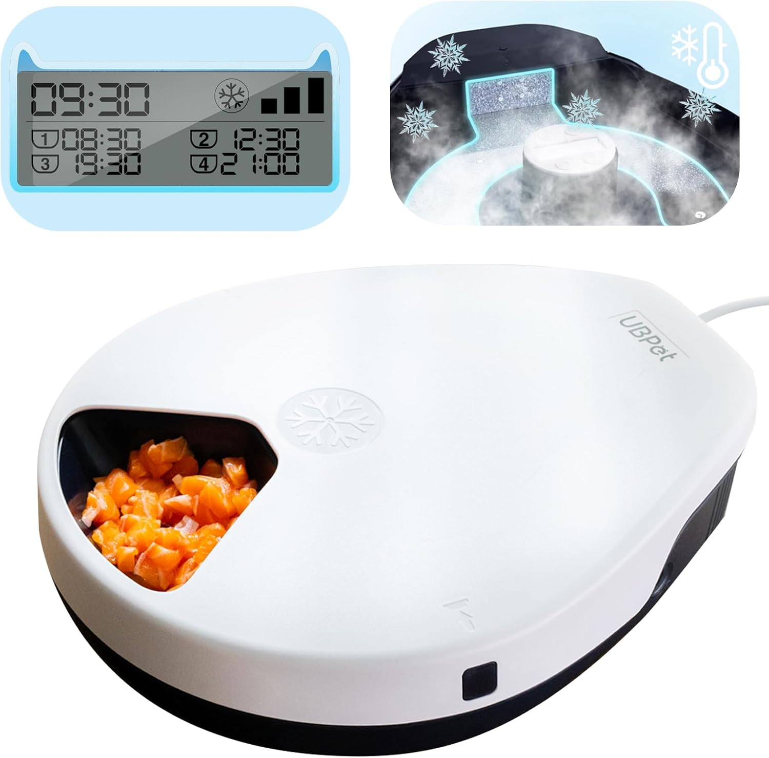 Automatic Cat Feeder Wet Food with Cooling, Fridge Technology, Timing