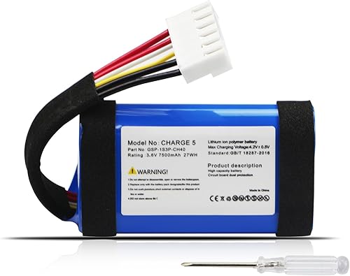 ZTHY GSP-1S3P-CH40 Reemplazo de batería para J B L Charge 5 Altavoz Bluetooth portátil con herramientas 27Wh 3.6V 7500mAh