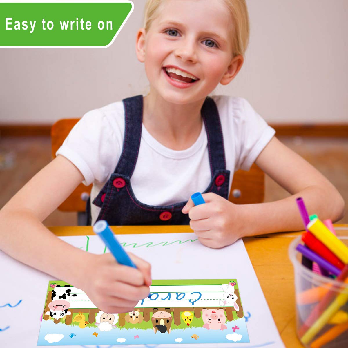 Farm Animal Name Plate Primary Students Back to School Desk Nameplates 36 Pack Classroom Decoration - Image 3